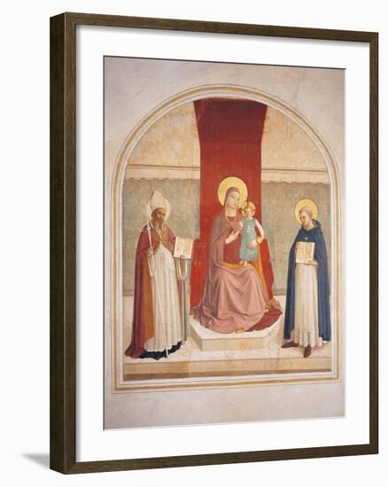 Enthroned Madonna and Child with Saints-Fra Angelico-Framed Giclee Print