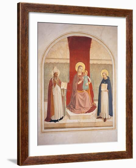 Enthroned Madonna and Child with Saints-Fra Angelico-Framed Giclee Print