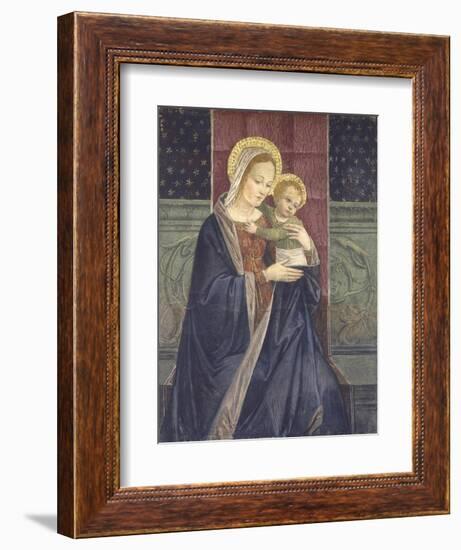 Enthroned Madonna with Child, 15th C-null-Framed Art Print