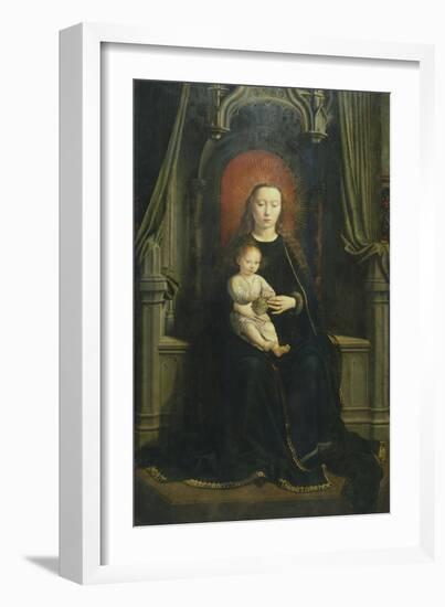 Enthroned Madonna with Child or Madonna of Grapes, Central Panel of Cervara Altarpiece, 1506-Gerard David-Framed Giclee Print