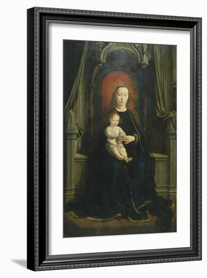 Enthroned Madonna with Child or Madonna of Grapes, Central Panel of Cervara Altarpiece, 1506-Gerard David-Framed Giclee Print