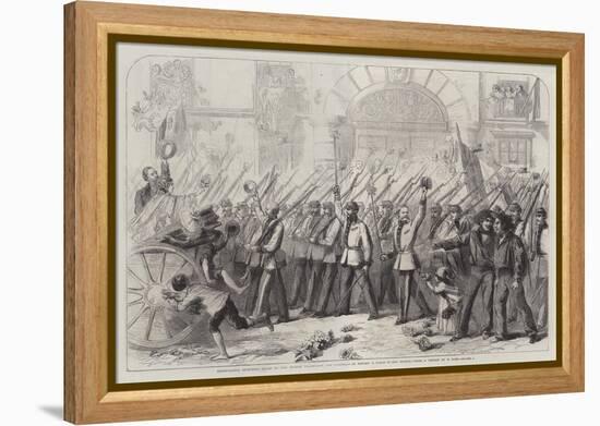 Enthusiastic Reception Given to the British Volunteers for Garibaldi at Naples-Thomas Nast-Framed Premier Image Canvas