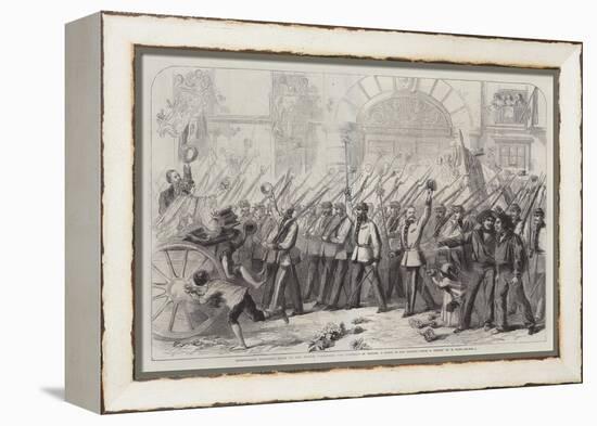 Enthusiastic Reception Given to the British Volunteers for Garibaldi at Naples-Thomas Nast-Framed Premier Image Canvas