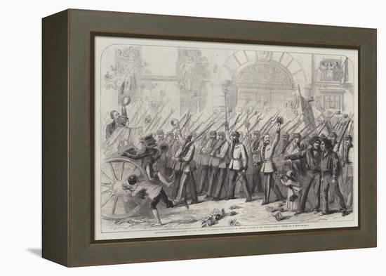 Enthusiastic Reception Given to the British Volunteers for Garibaldi at Naples-Thomas Nast-Framed Premier Image Canvas