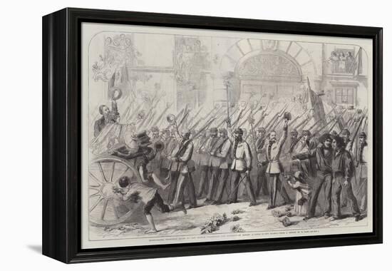 Enthusiastic Reception Given to the British Volunteers for Garibaldi at Naples-Thomas Nast-Framed Premier Image Canvas