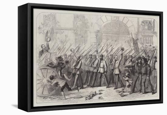 Enthusiastic Reception Given to the British Volunteers for Garibaldi at Naples-Thomas Nast-Framed Premier Image Canvas