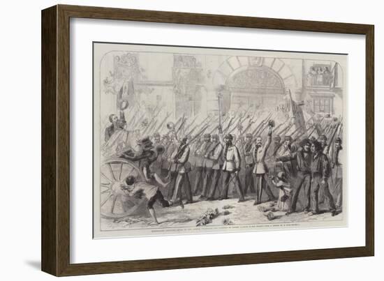 Enthusiastic Reception Given to the British Volunteers for Garibaldi at Naples-Thomas Nast-Framed Giclee Print