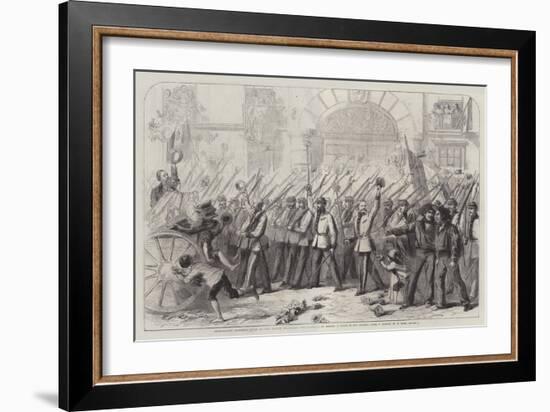 Enthusiastic Reception Given to the British Volunteers for Garibaldi at Naples-Thomas Nast-Framed Giclee Print