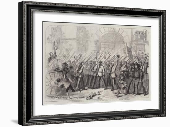 Enthusiastic Reception Given to the British Volunteers for Garibaldi at Naples-Thomas Nast-Framed Giclee Print