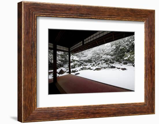 Entoku-in temple garden in winter, Kyoto, Japan, Asia-Damien Douxchamps-Framed Photographic Print