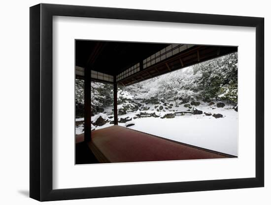 Entoku-in temple garden in winter, Kyoto, Japan, Asia-Damien Douxchamps-Framed Photographic Print