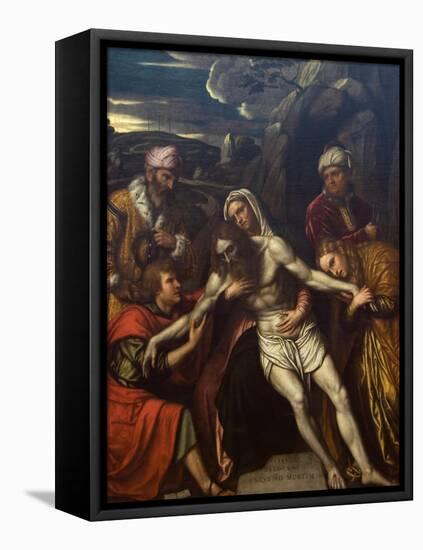 Entombment of Christ-Moretto Da Brescia-Framed Stretched Canvas