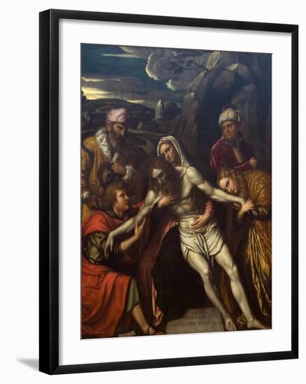 Entombment of Christ-Moretto Da Brescia-Framed Art Print