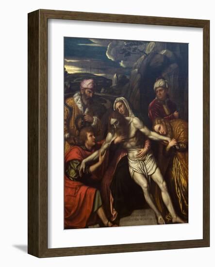 Entombment of Christ-Moretto Da Brescia-Framed Art Print