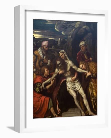 Entombment of Christ-Moretto Da Brescia-Framed Art Print