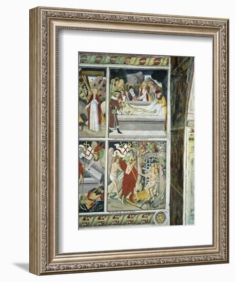 Entombment of Jesus Christ and Harrowing of Hell-Giovanni Canavesio-Framed Giclee Print