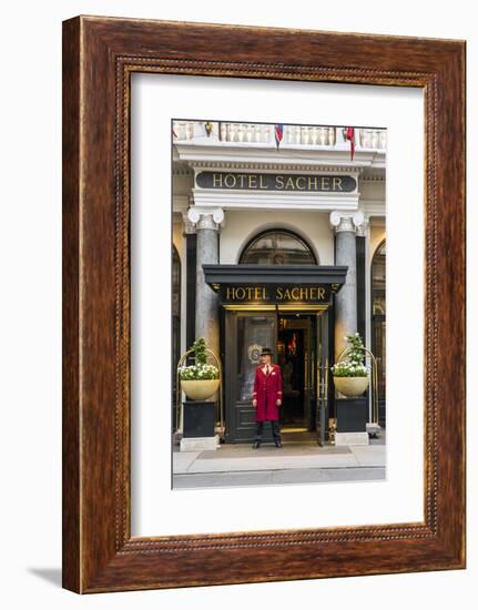 Entrance at Hotel Sacher, Vienna, Austria-Stefano Politi Markovina-Framed Photographic Print