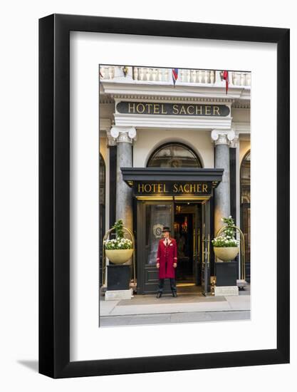 Entrance at Hotel Sacher, Vienna, Austria-Stefano Politi Markovina-Framed Photographic Print