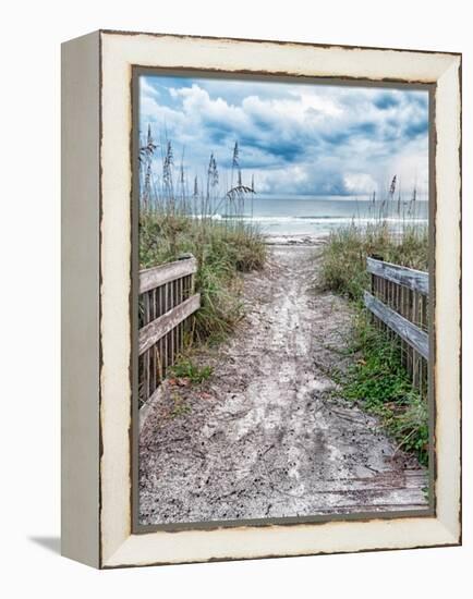 Entrance Beach-Mary Lou Johnson-Framed Stretched Canvas