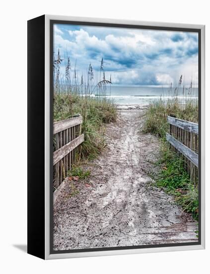 Entrance Beach-Mary Lou Johnson-Framed Stretched Canvas