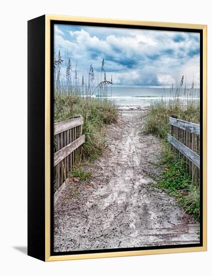 Entrance Beach-Mary Lou Johnson-Framed Stretched Canvas