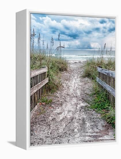 Entrance Beach-Mary Lou Johnson-Framed Stretched Canvas