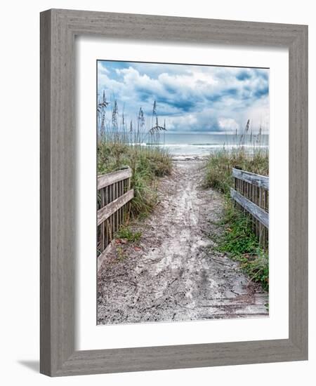 Entrance Beach-Mary Lou Johnson-Framed Photo