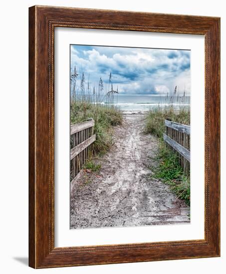 Entrance Beach-Mary Lou Johnson-Framed Photo