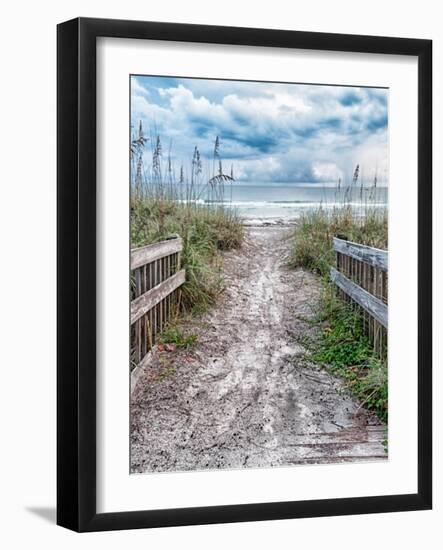 Entrance Beach-Mary Lou Johnson-Framed Photo