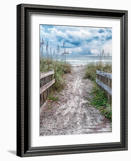 Entrance Beach-Mary Lou Johnson-Framed Photo