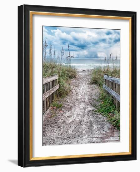 Entrance Beach-Mary Lou Johnson-Framed Photo