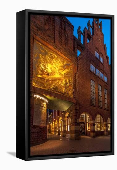 Entrance Bšttcherstrasse (Street), Old Town, Bremen, Germany, Europe-Chris Seba-Framed Premier Image Canvas