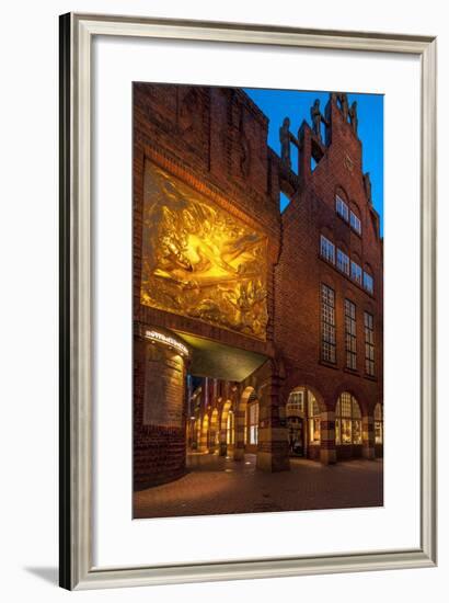 Entrance Bšttcherstrasse (Street), Old Town, Bremen, Germany, Europe-Chris Seba-Framed Photographic Print