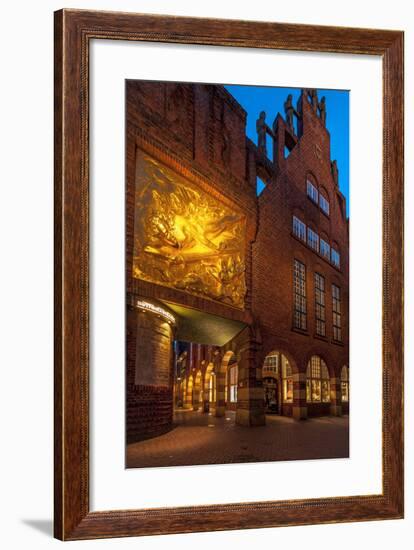 Entrance Bšttcherstrasse (Street), Old Town, Bremen, Germany, Europe-Chris Seba-Framed Photographic Print