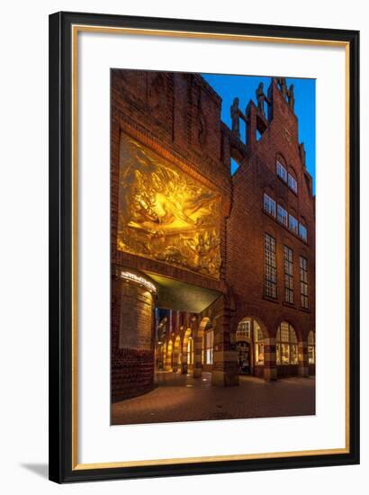 Entrance Bšttcherstrasse (Street), Old Town, Bremen, Germany, Europe-Chris Seba-Framed Photographic Print