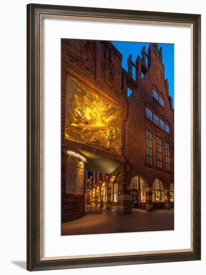 Entrance Bšttcherstrasse (Street), Old Town, Bremen, Germany, Europe-Chris Seba-Framed Photographic Print