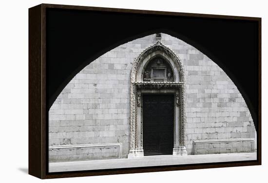 Entrance, Cathedral of Cividale Del Friuli-null-Framed Premier Image Canvas