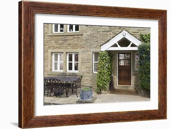 Entrance Door and Outdoor Table of Farmhouse-Anthony Harrison-Framed Photo