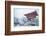 Entrance gate of Kiyomizu-dera Temple during snow storm, UNESCO World Heritage Site, Kyoto, Japan,-Damien Douxchamps-Framed Photographic Print