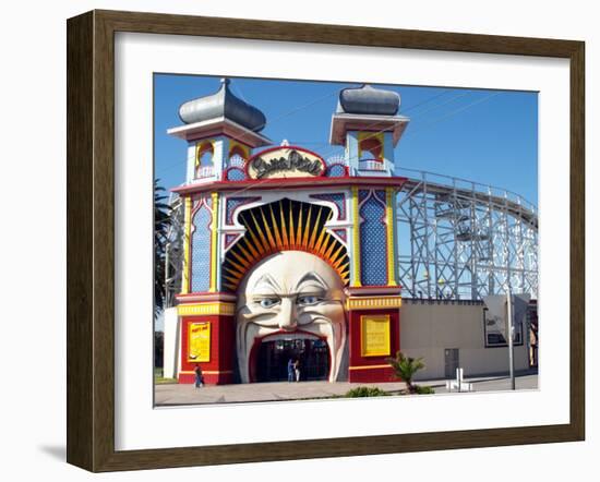 Entrance Gate to Luna Park, St Kilda, Melbourne, Victoria, Australia-David Wall-Framed Photographic Print