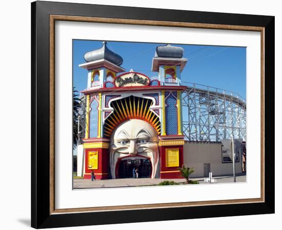 Entrance Gate to Luna Park, St Kilda, Melbourne, Victoria, Australia-David Wall-Framed Photographic Print