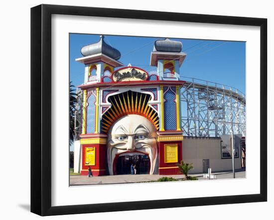 Entrance Gate to Luna Park, St Kilda, Melbourne, Victoria, Australia-David Wall-Framed Photographic Print