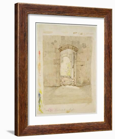 Entrance Gate to the Royal School in Meissen-Caspar David Friedrich-Framed Giclee Print