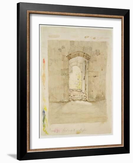 Entrance Gate to the Royal School in Meissen-Caspar David Friedrich-Framed Giclee Print