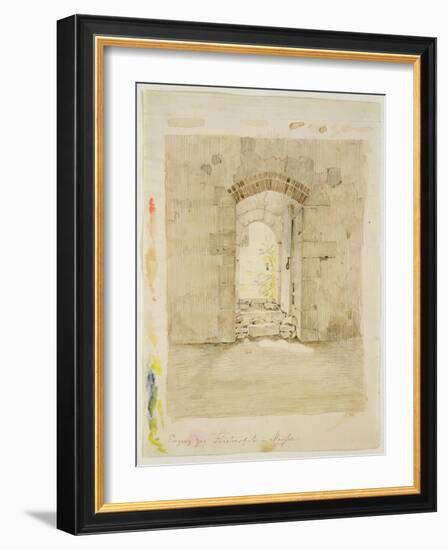 Entrance Gate to the Royal School in Meissen-Caspar David Friedrich-Framed Giclee Print