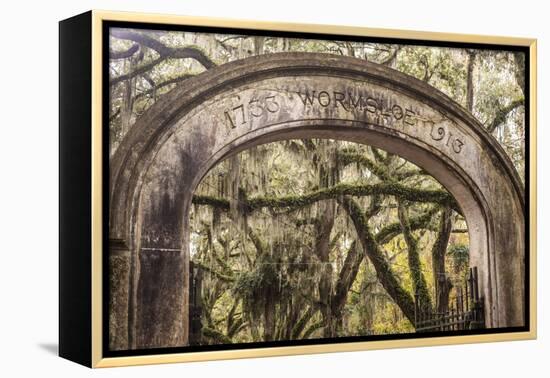 Entrance gate to Wormsloe Plantation, Savannah, Georgia.-Richard T Nowitz-Framed Premier Image Canvas