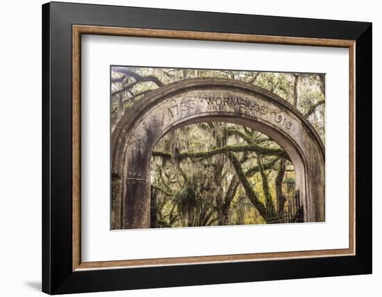 Entrance gate to Wormsloe Plantation, Savannah, Georgia.-Richard T Nowitz-Framed Photographic Print