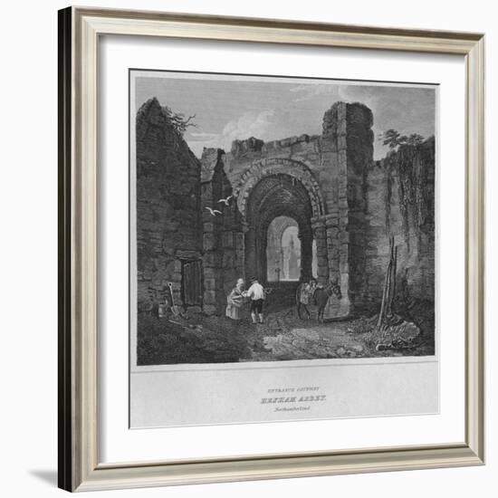 'Entrance Gateway - Hexham Abbey, Northumberland', 1814-John Greig-Framed Giclee Print