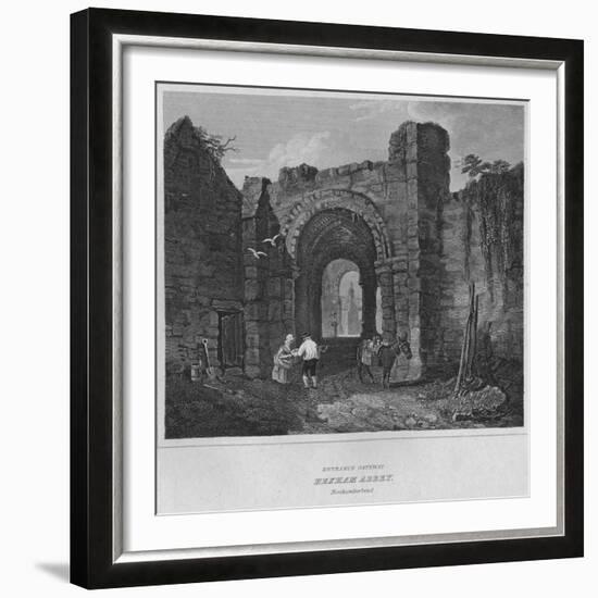 'Entrance Gateway - Hexham Abbey, Northumberland', 1814-John Greig-Framed Giclee Print