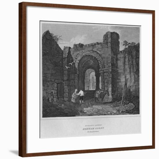 'Entrance Gateway - Hexham Abbey, Northumberland', 1814-John Greig-Framed Giclee Print